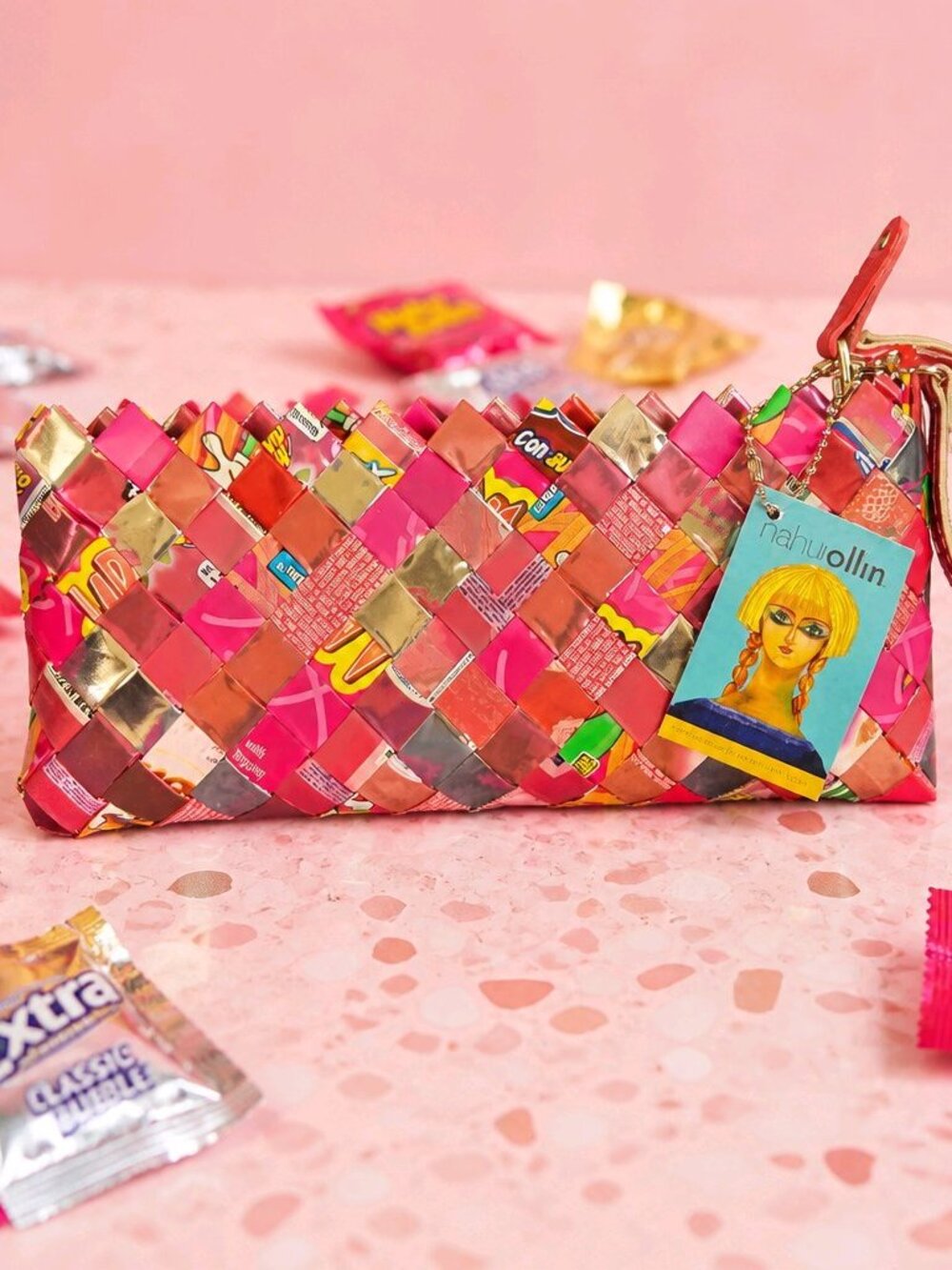 Nahui Ollin Recycled Candy Wrapper Wristlet – NWT, Discontinued, Handmade